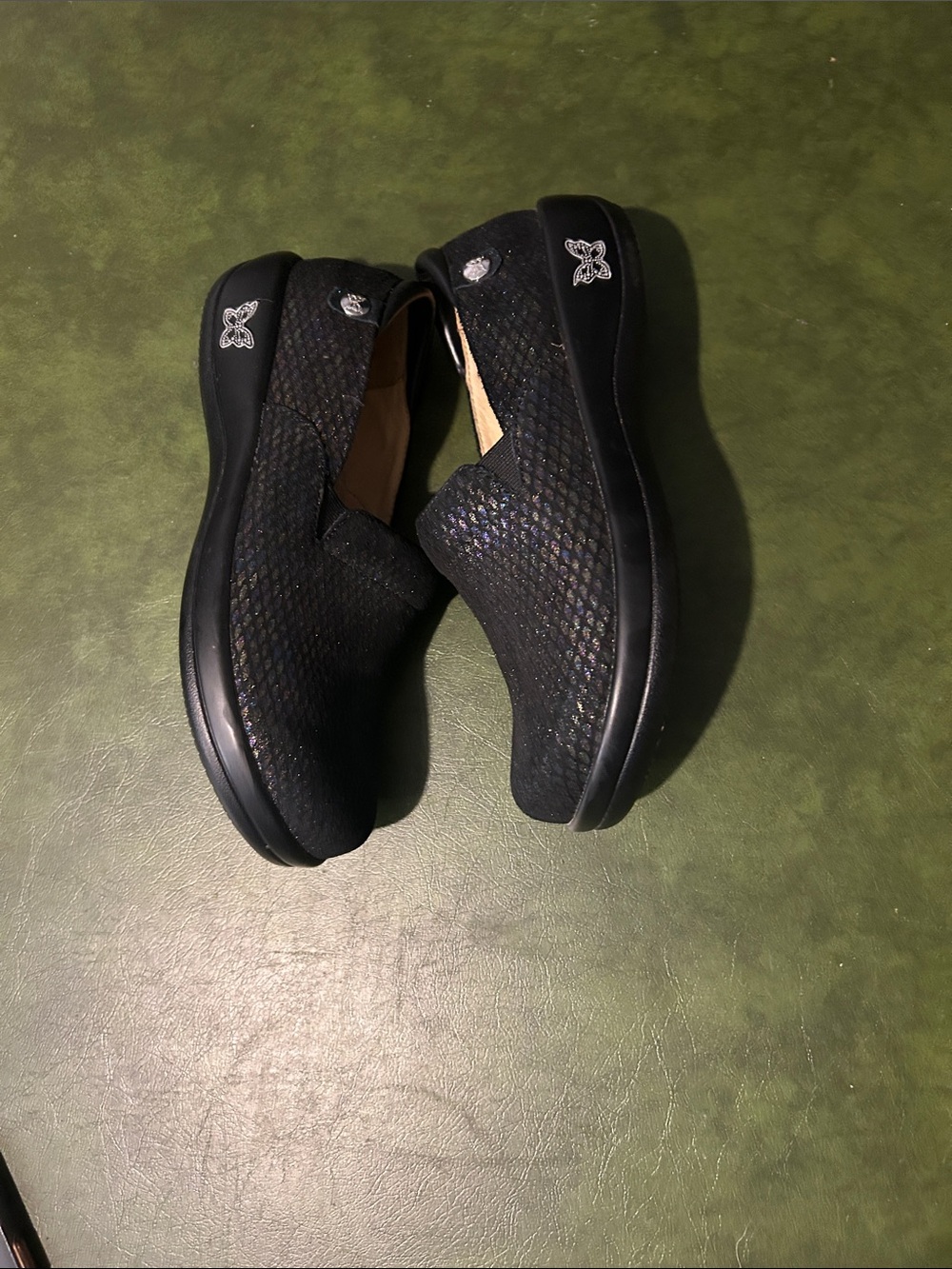 Alegria Black Iridescent Slip-On Comfort Shoes - Picture 5 of 9